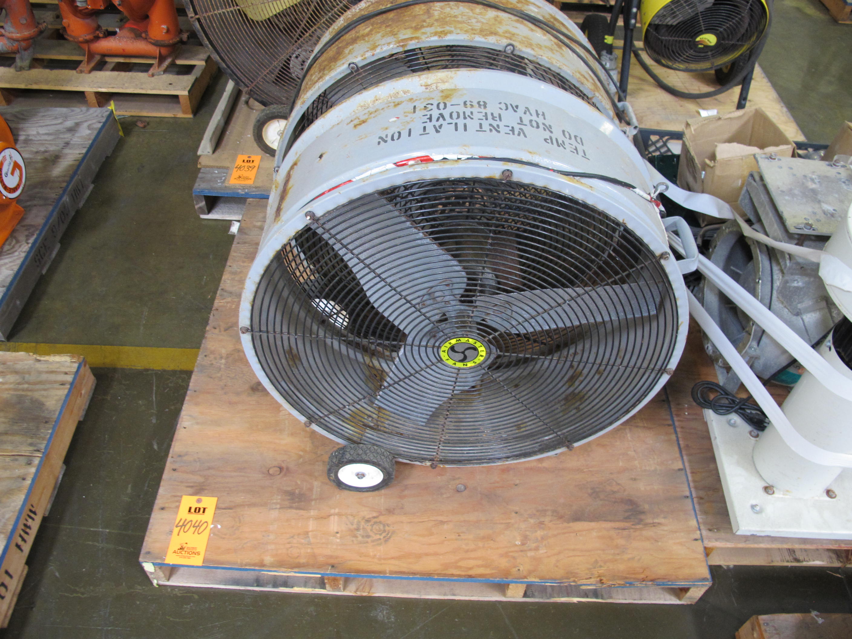 LOT TO INCLUDE: AIRMASTER 30" INDUSTRIAL FAN, (1) TPI INDUSTRIAL 30" FAN. LOADING & HANDLING FEE $15-4040